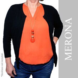 Merona Black Button-Front Cardigan Sweater 0X 12